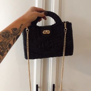 Straw crossbody bag